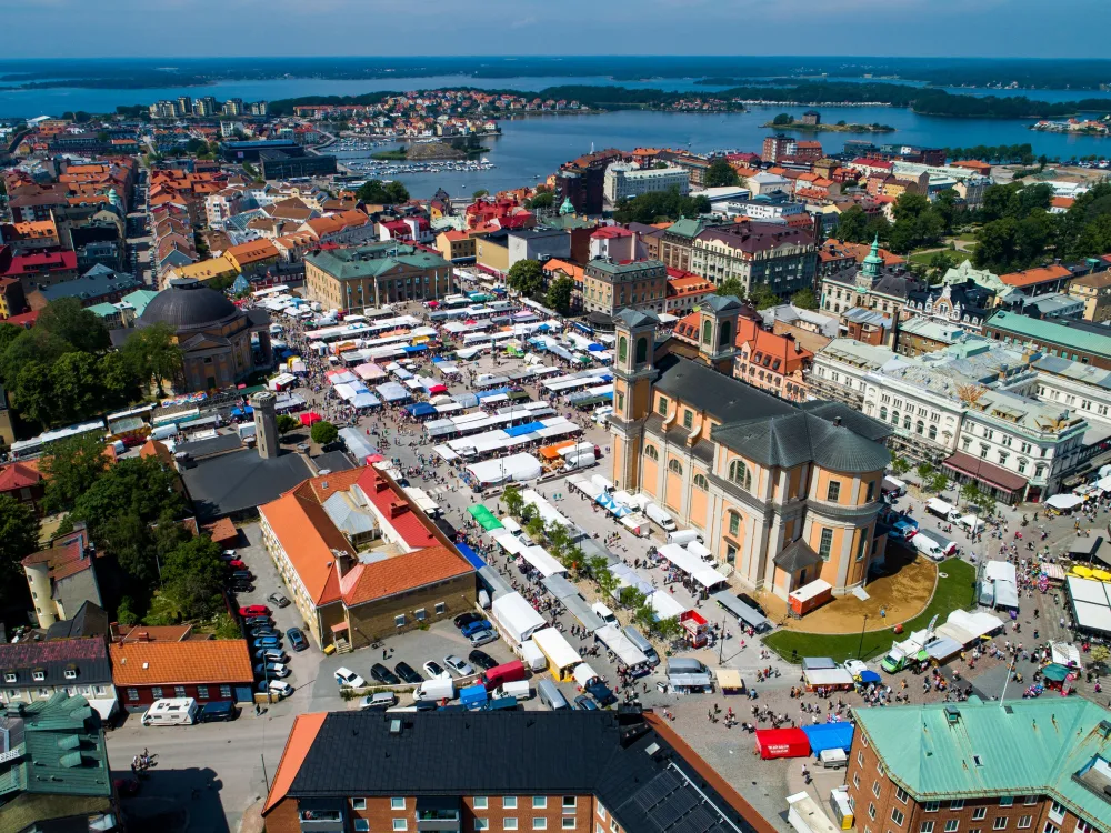 Lövmarknad i Karlskrona.