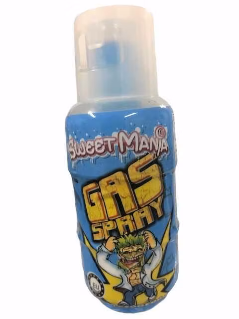 godis spray blåbär.