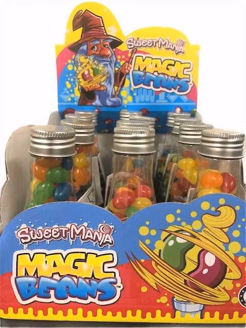 Ställning med Jelly beans.