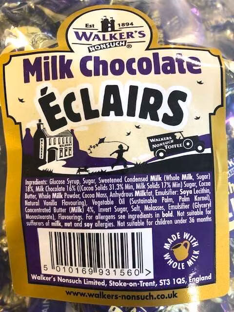 Mjölkchoklad  Walker`s Toffe