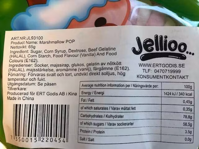 ingredienser Tomte klubba Marshmallow