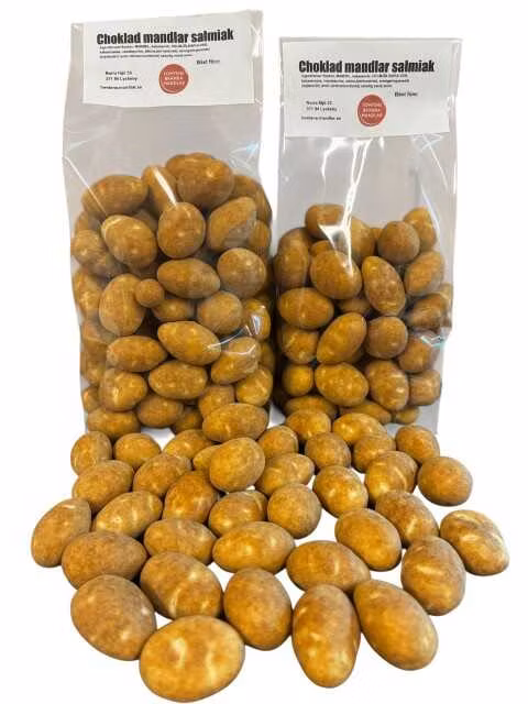 Läckra Salmiak Choklad Mandlar från Narr Konfektyr!.
