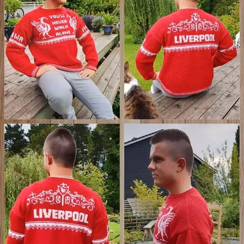 Mønster på genseren : Anfield gate