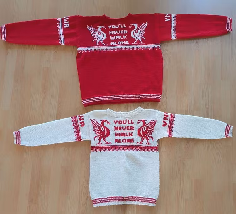 Mønster på genseren : Anfield gate