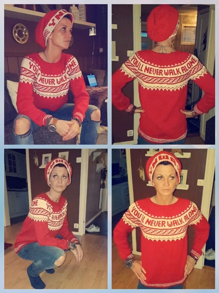 Mønster på genseren : Liverpool bord