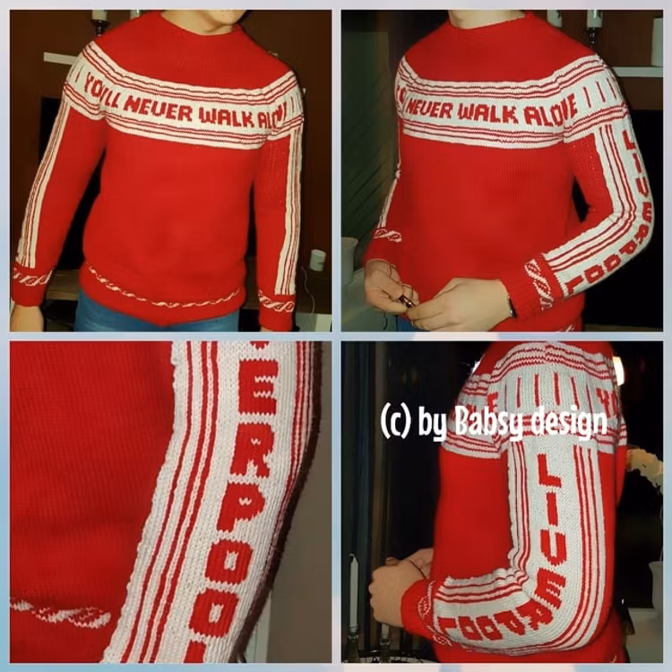 Mønster på genseren : Liverpool Army