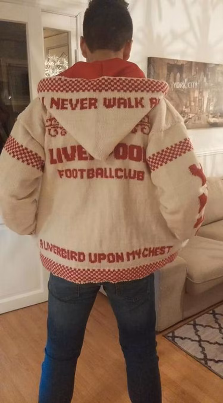 Mønster på jakken : A liverbird upon my chest