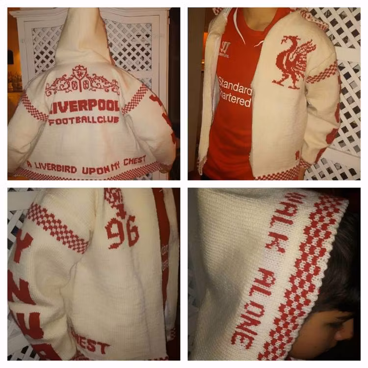 Mønster på jakken : A liverbird upon my chest