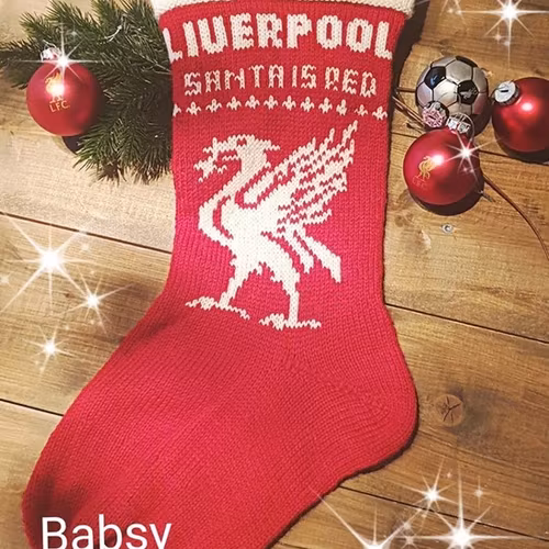 Mønster på julesokken : Santa is red