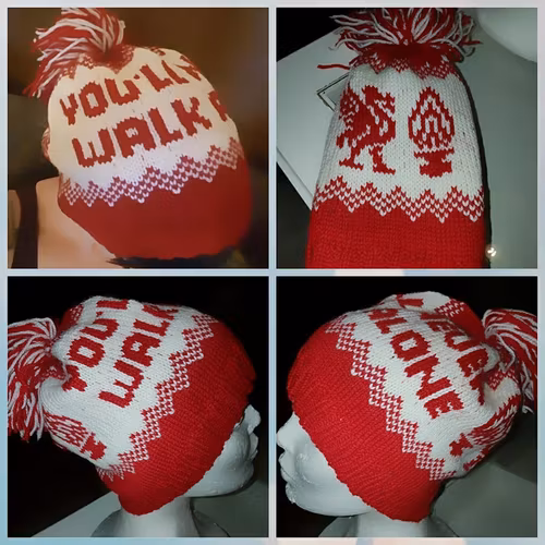 Mønster på luen : Birdies and flames