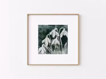"Snowdrops" - Linoprint
