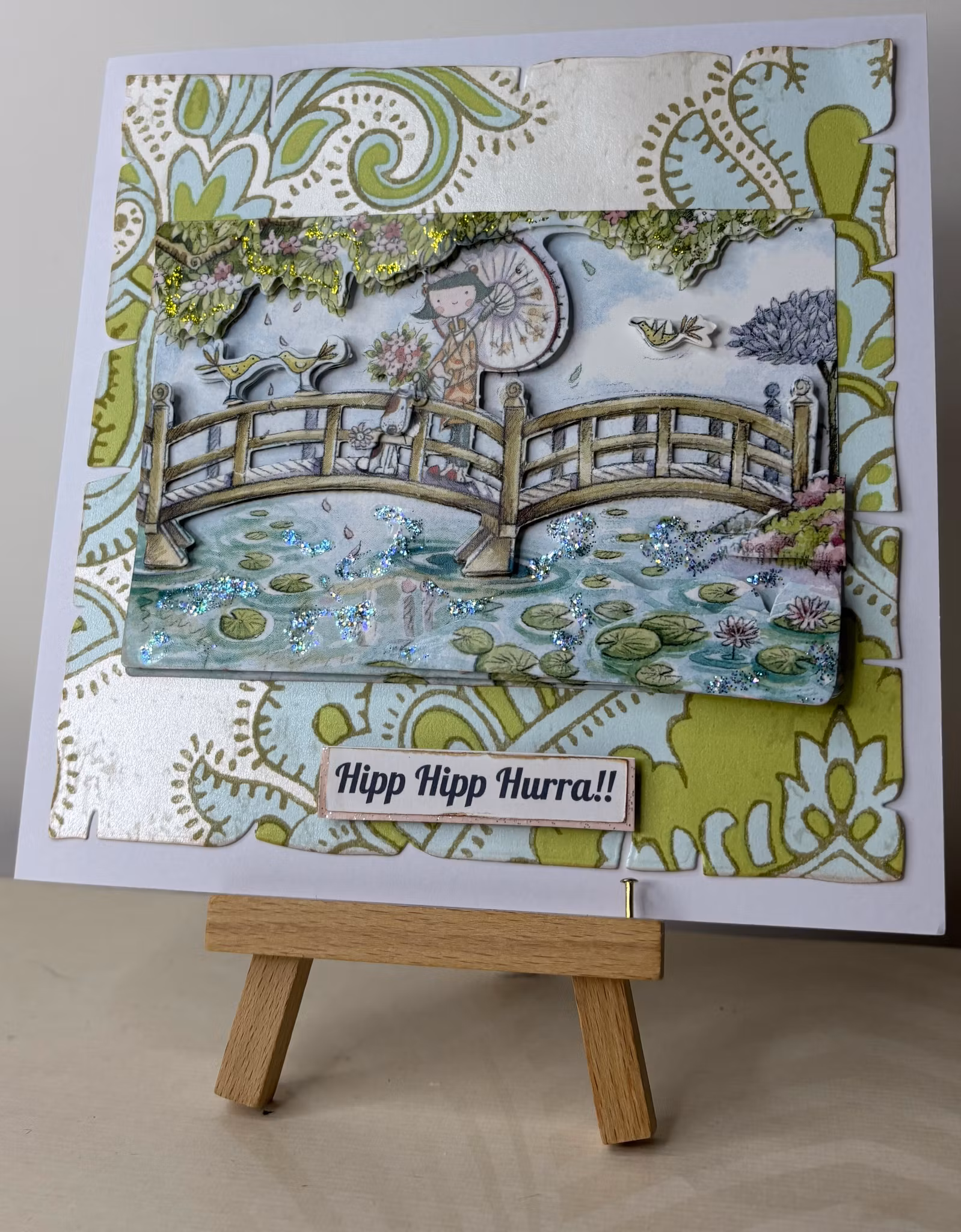 Handgjorda kort av JessieL: Hipp Hipp Hurra - Japansk trädgård