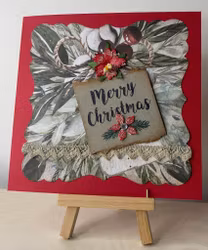 Handgjorda kort av JessieL: Merry christmas -Spets