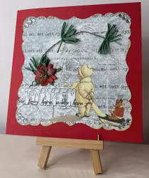 Handgjorda kort av JessieL: God Jul - Barn med kälke