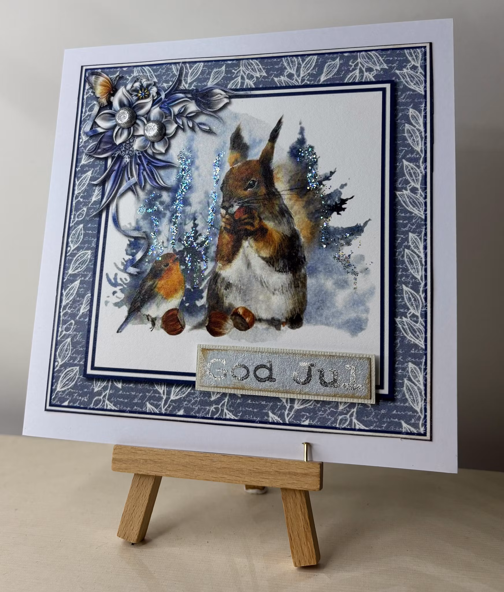 Handgjorda kort av JessieL: God Jul - Ekorre