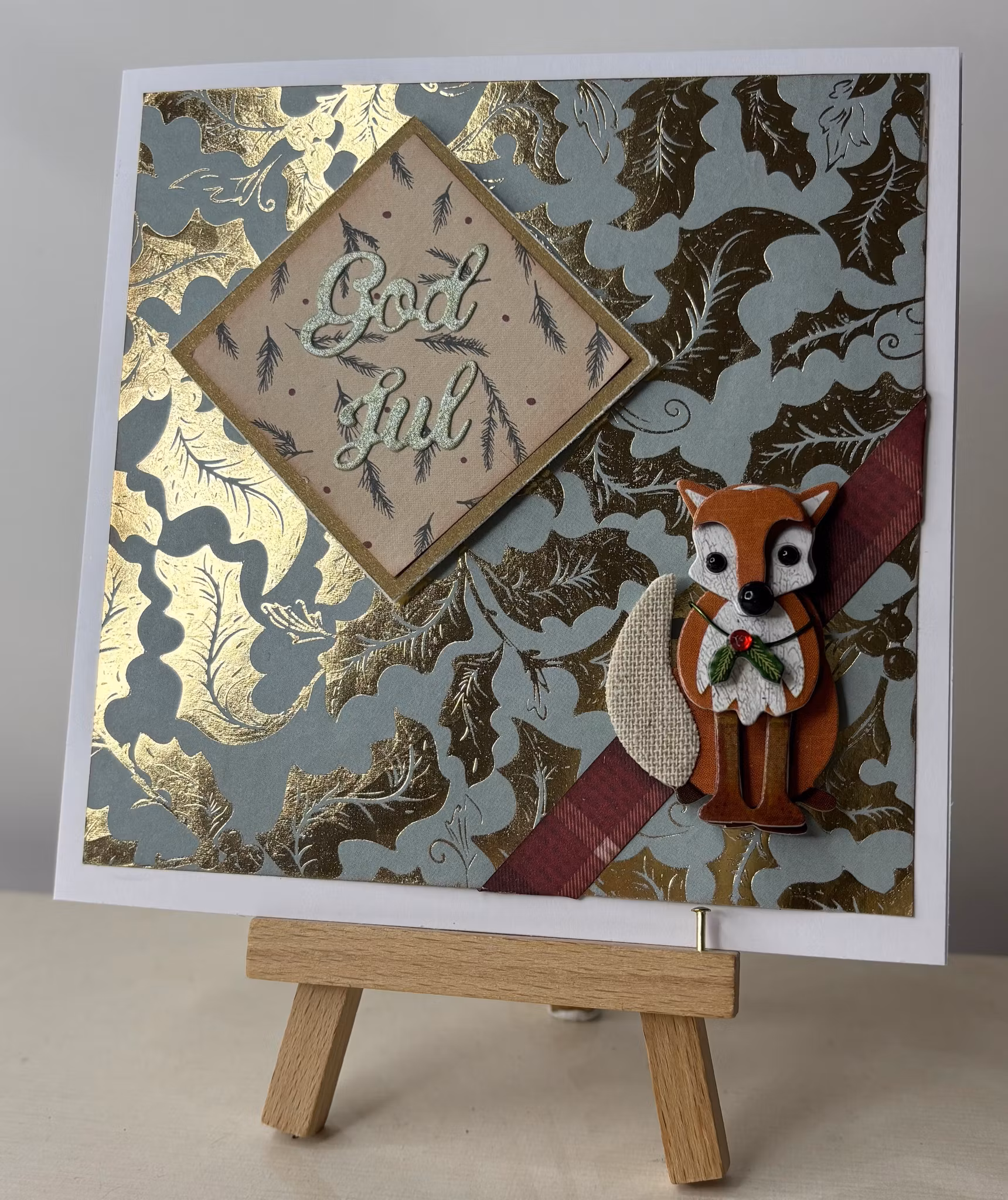 Handgjorda kort av JessieL: God Jul - Räv