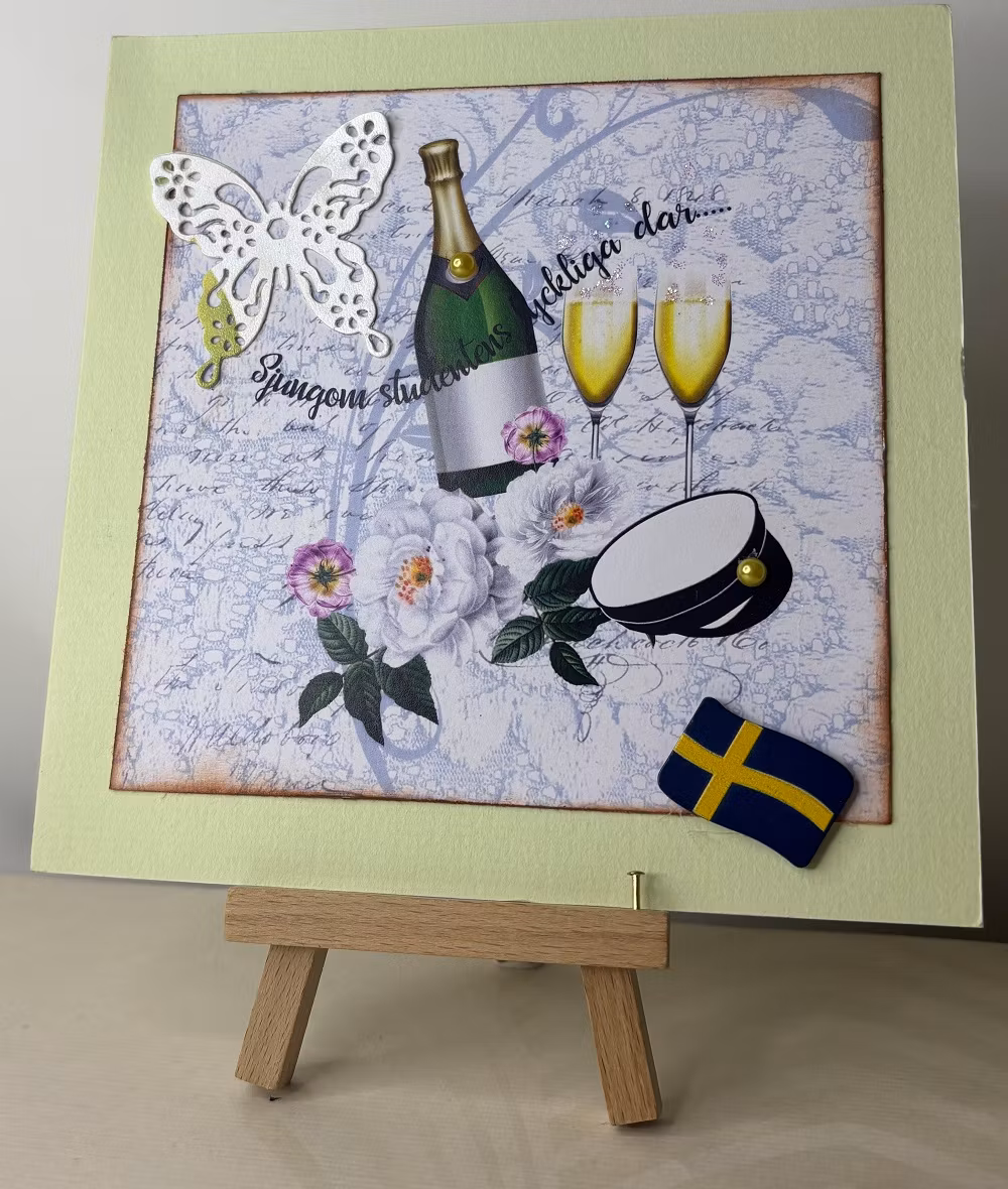 Handgjorda kort av JessieL: Student - Sjung om....