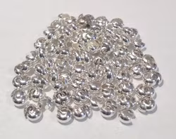 Silverfärgade knutgömmor 3 mm, ca 50 st