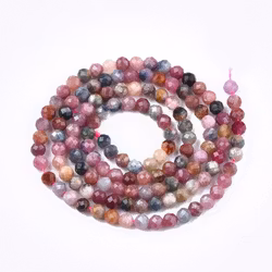 Facetterad rubin och safir 2-2.5 mm, 1 sträng