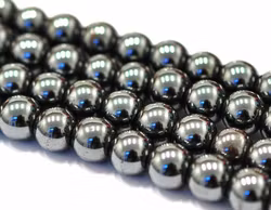 Svartfärgad hematit runda 3 mm, 1 sträng