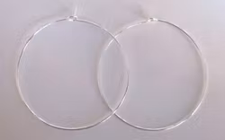 Silverfärgade creoler 15 mm, ca 50 st