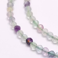 Facetterad fluorit 4 mm, 1 sträng