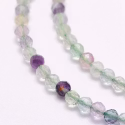 Facetterad fluorit 4 mm, 1 sträng