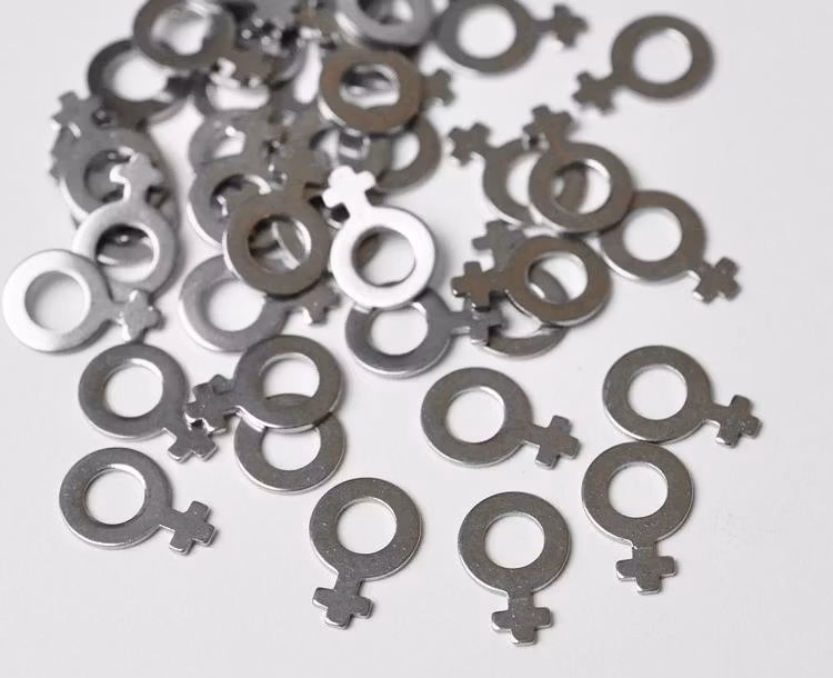 Rostfritt stål berlocker kvinnosymbol, 10 st