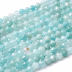 Facetterad amazonite 2 mm, 1 sträng