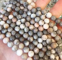 Rosa Zebra Jaspis 4 mm, 5 strängar