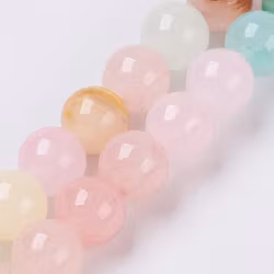 Jade 4 mm vårmix, 1 sträng