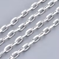 Silverfärgat rostfritt stål kedja 7 mm, ca 5 m