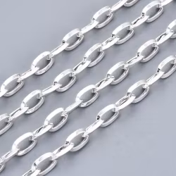 Silverfärgat rostfritt stål kedja 7 mm, ca 5 m