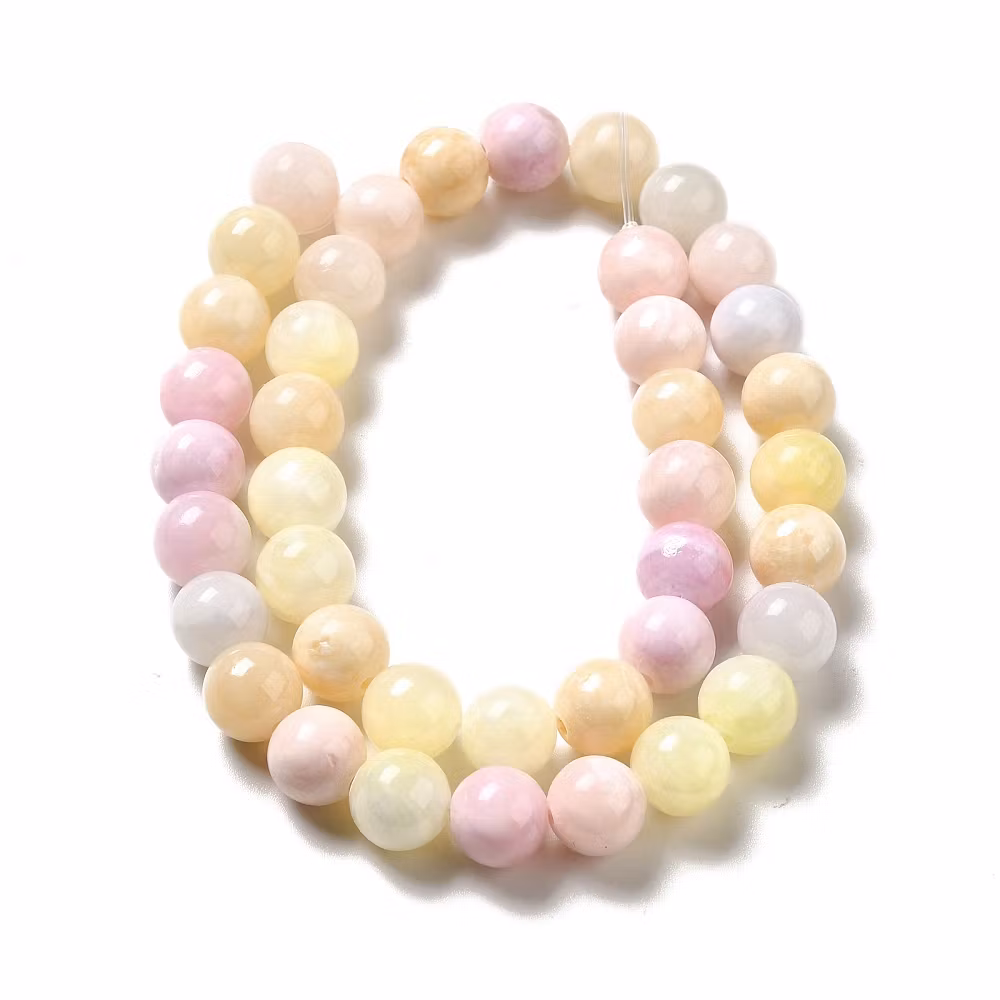 Jade 6 mm gulmelerade, 5 strängar