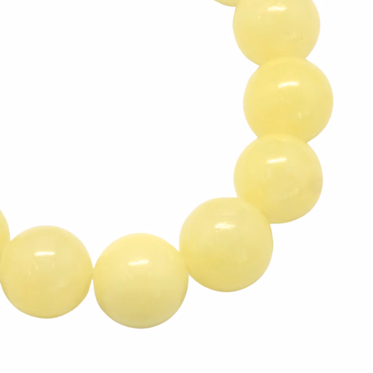 Jade 8 mm ljusgul, 5 strängar