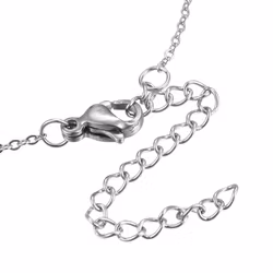 Rostfritt stål halsband rund strass