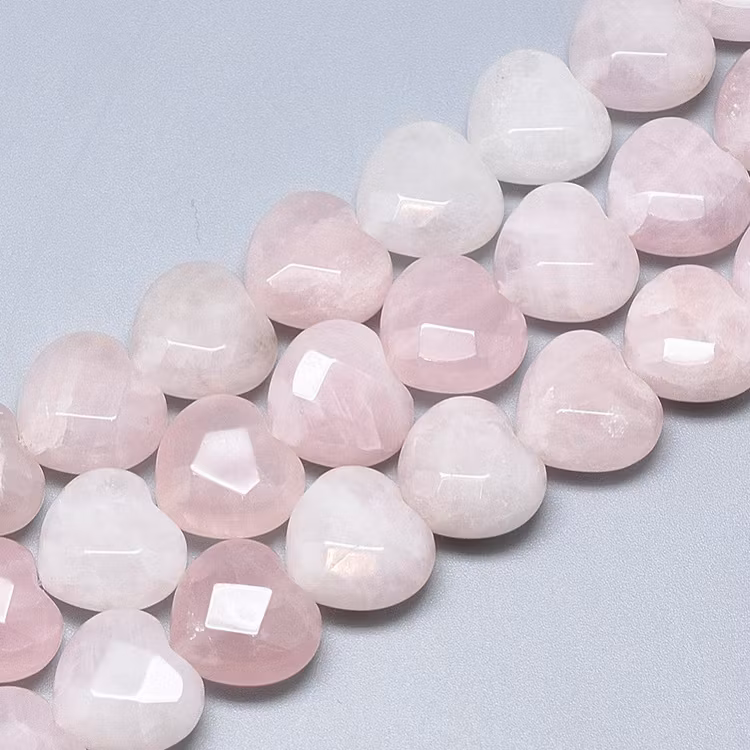 Rosenkvarts hjärta 10 mm, 1 st