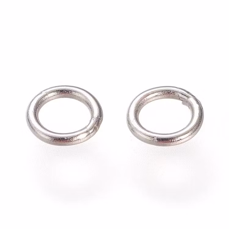 Rostfritt stål lödda ringar 6 mm, ca 100 st