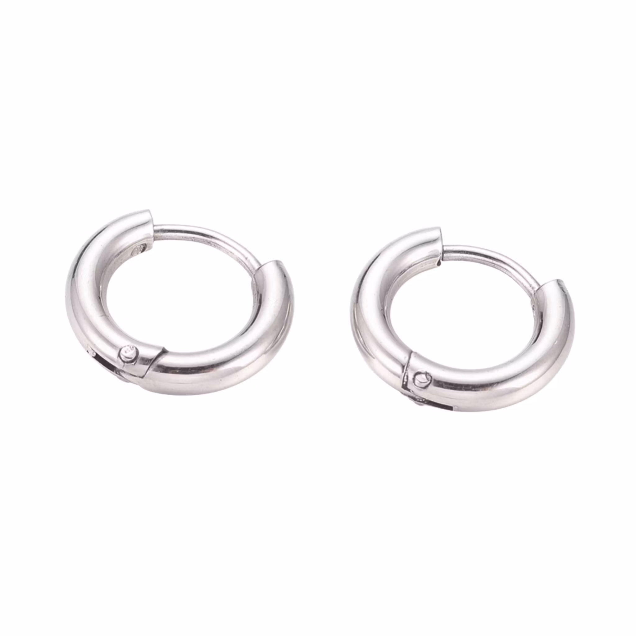 Kirurgiskt stål creoler 14 mm tunna, 1 par