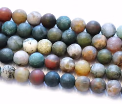 Frostad Indian agate 10 mm, 1 sträng