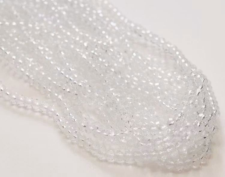 Facetterade abacus 2.5x2 mm glas, 1 sträng