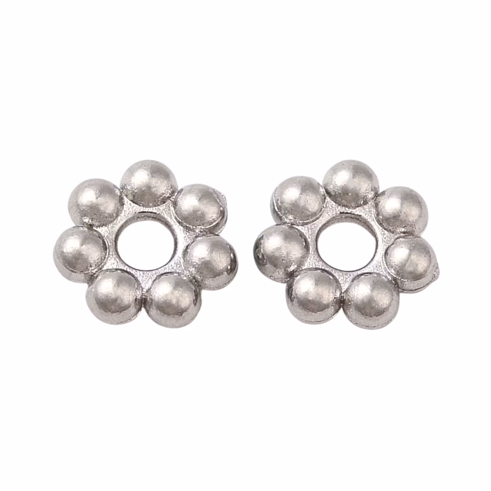 Rostfritt stål daisys 6 mm, ca 100 st