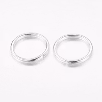 Silverfärgat rostfritt stål bindringar 5 mm, ca 200 st