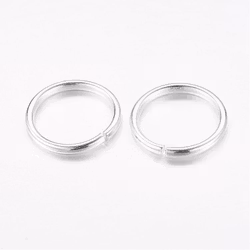 Silverfärgat rostfritt stål bindringar 6 mm, ca 200 st