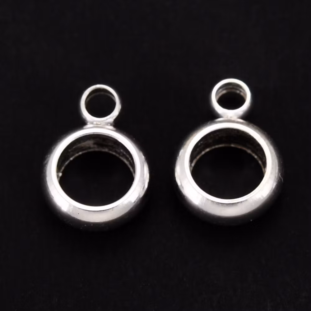 Silverfärgat rostfritt stål smala hangers, 10 st