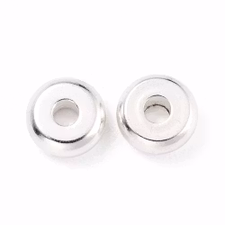 Silverfärgat rostfritt stål rondeller 5 mm, 50 st