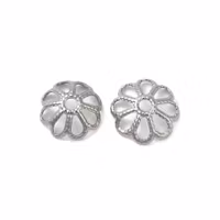 Kirurgiskt stål pärlhattar mönstrade 8 mm, ca 50 st