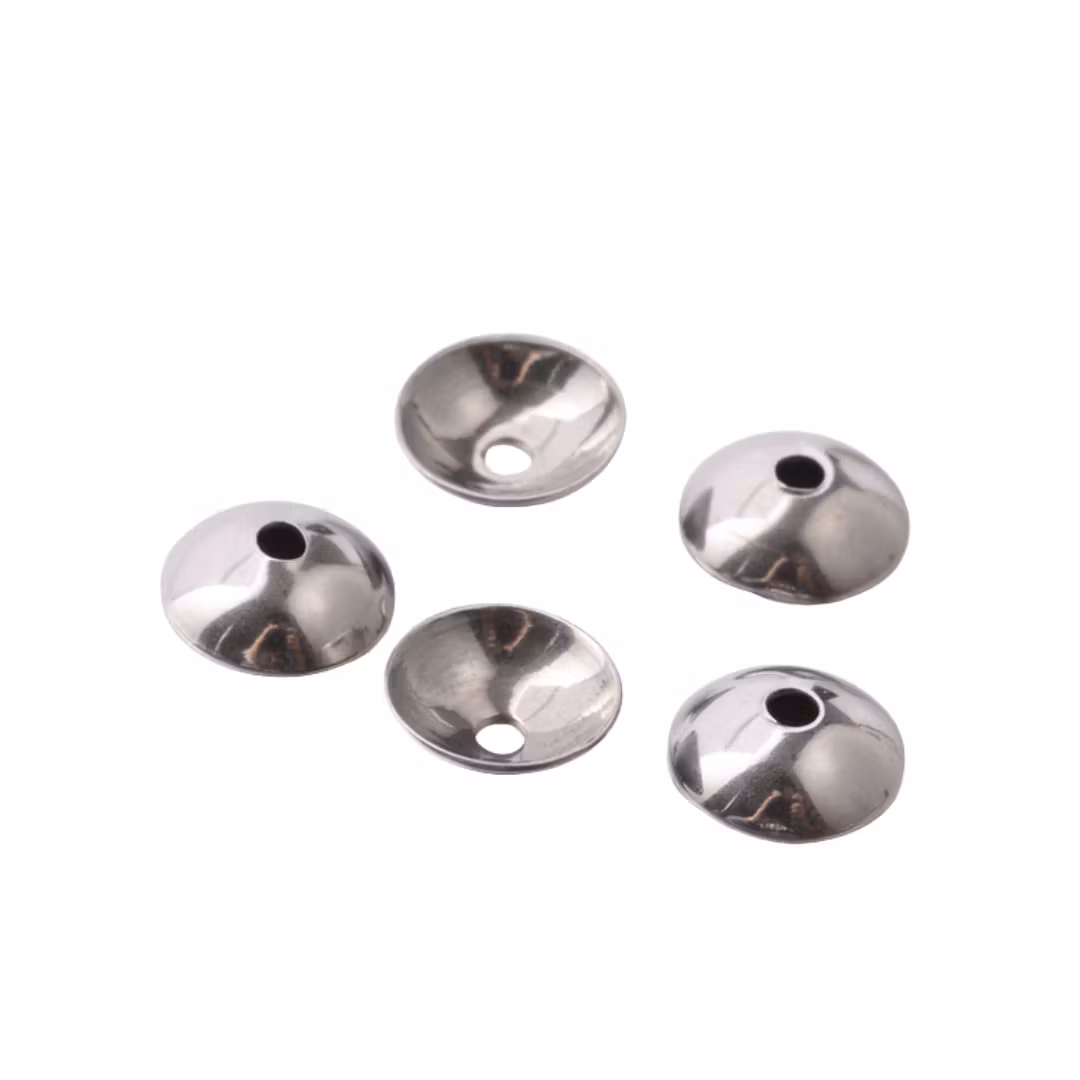 Rostfritt stål pärlhattar 10 mm, 10 st