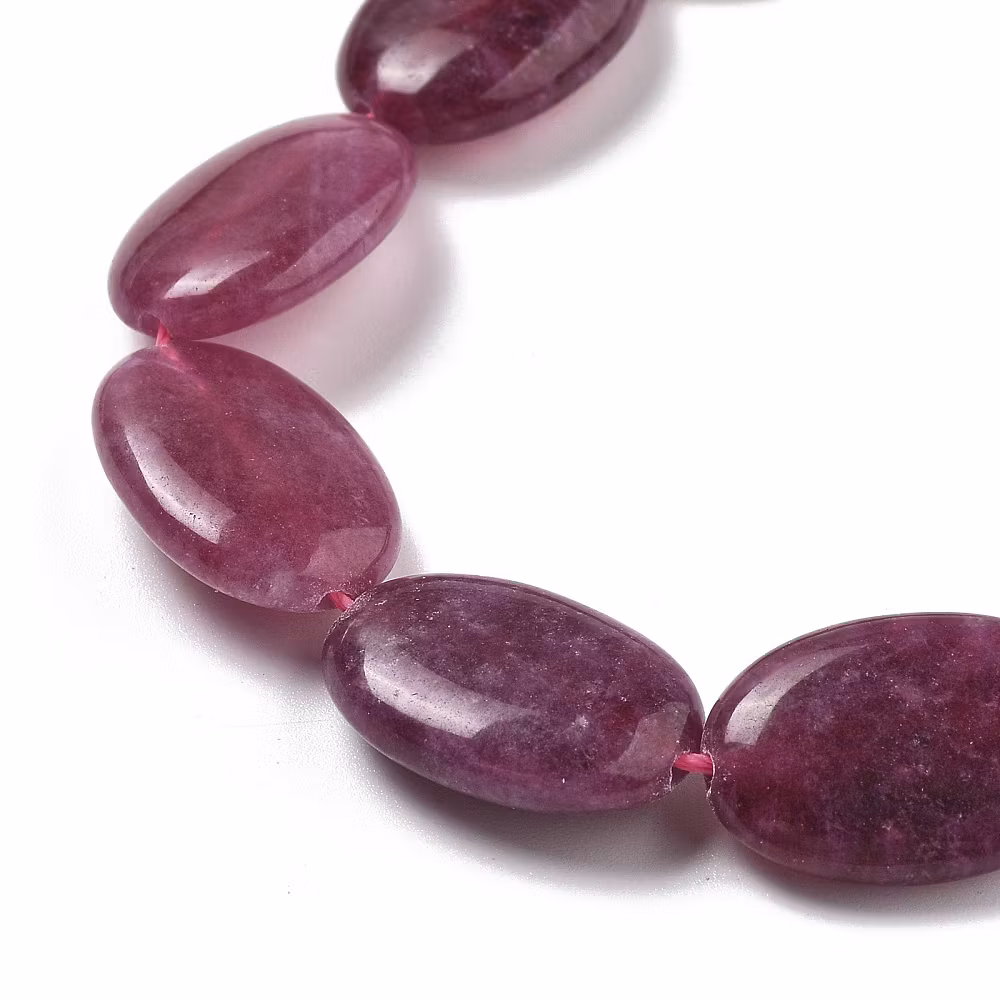 Jade flat oval bumling lila, 1 st