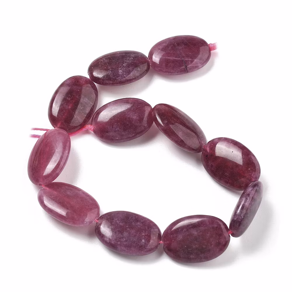 Jade flat oval bumling lila, 1 st